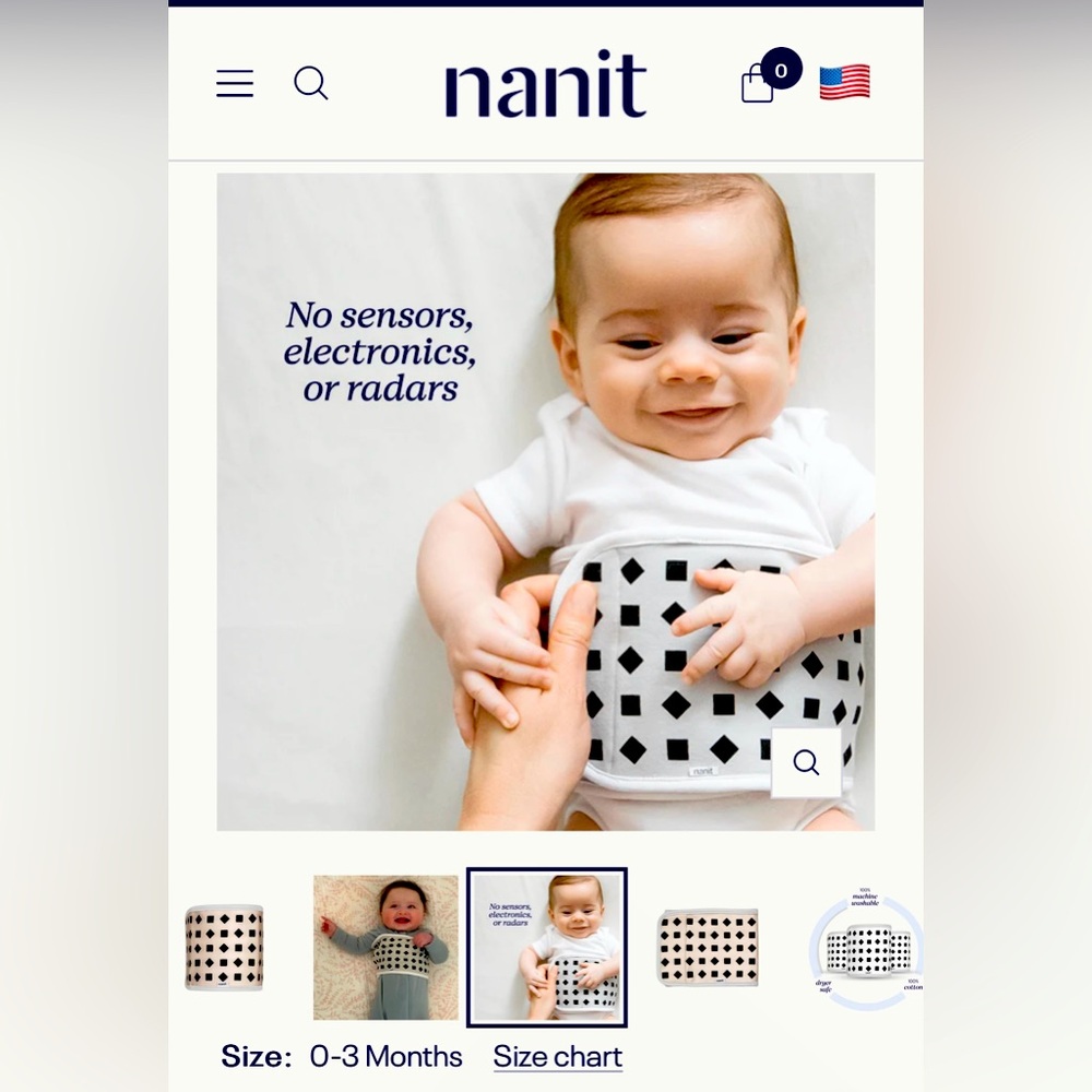 NWT! Still in plastic cover! Nanit Breathingg wear band! In blush